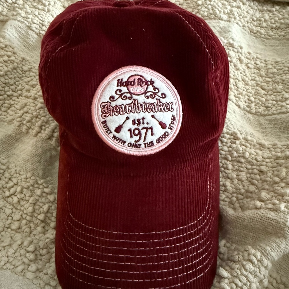 Hard Rock Cafe Burgundy Corduroy Cap - Picture 1 of 4